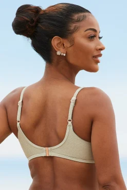 Cali Textured Bikini Top