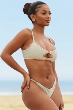 Cali Textured Bikini Top