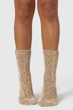 Chenille Knitted Socks