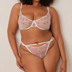 Ditsy Embroidered Balcony Bra