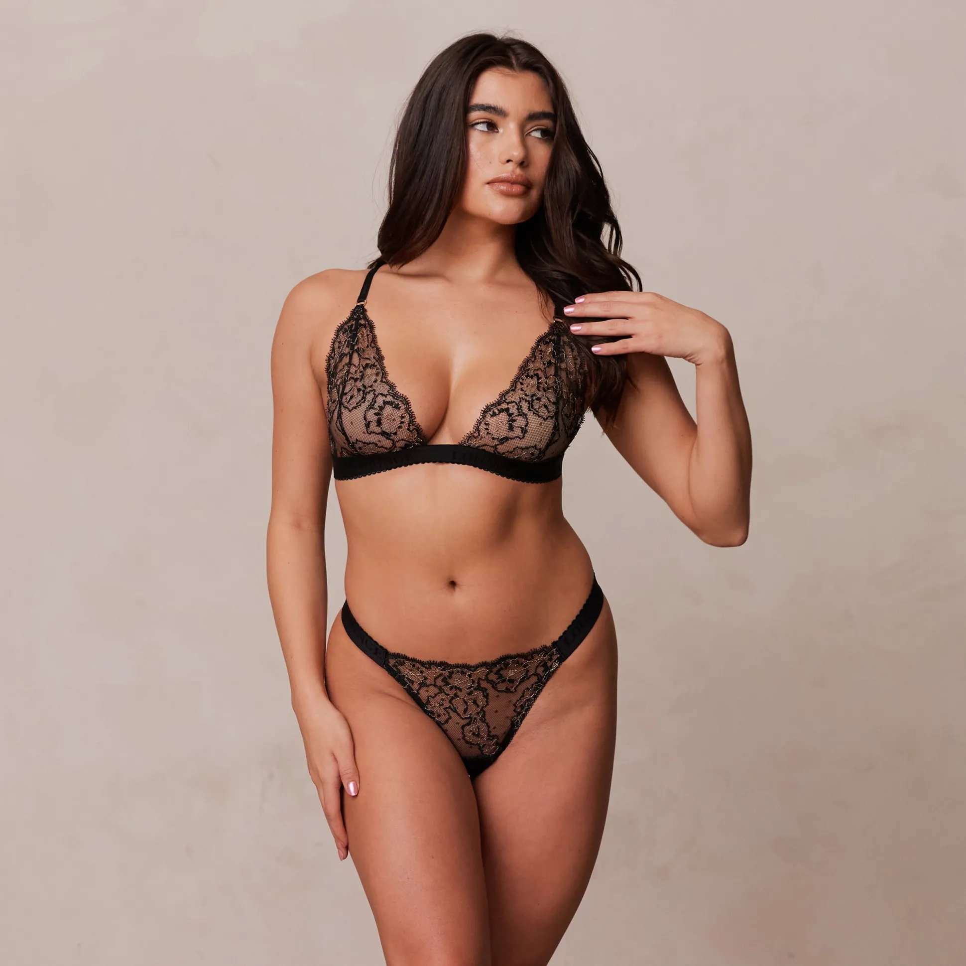 Embroidered Triangle Bra