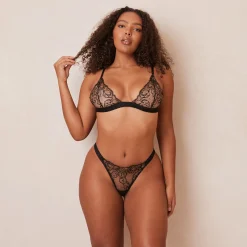 Embroidered Triangle Bra