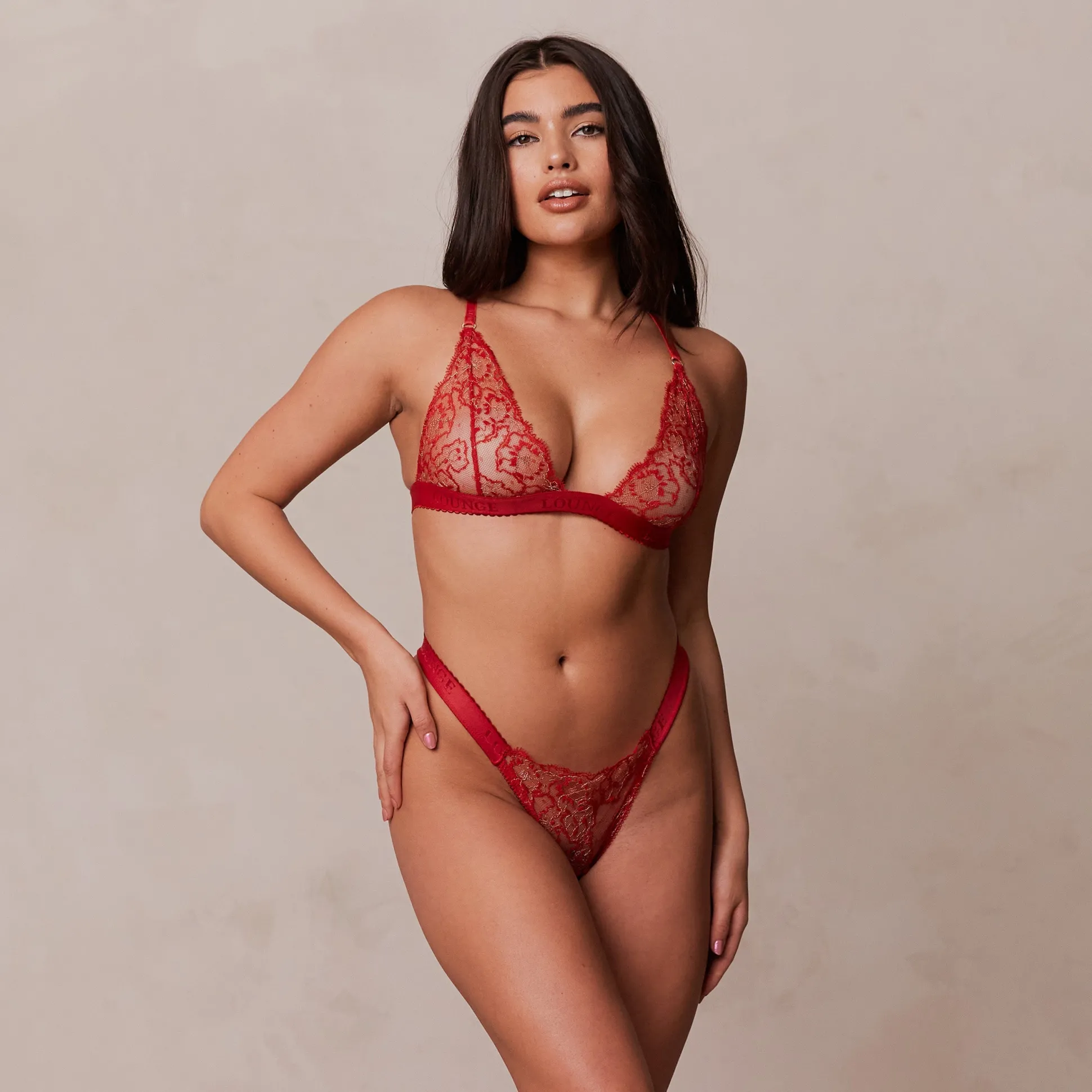 Embroidered Triangle Bra