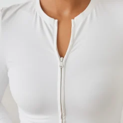 Essential Long Sleeve Zip Up Top