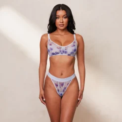 Floral Mesh Bra