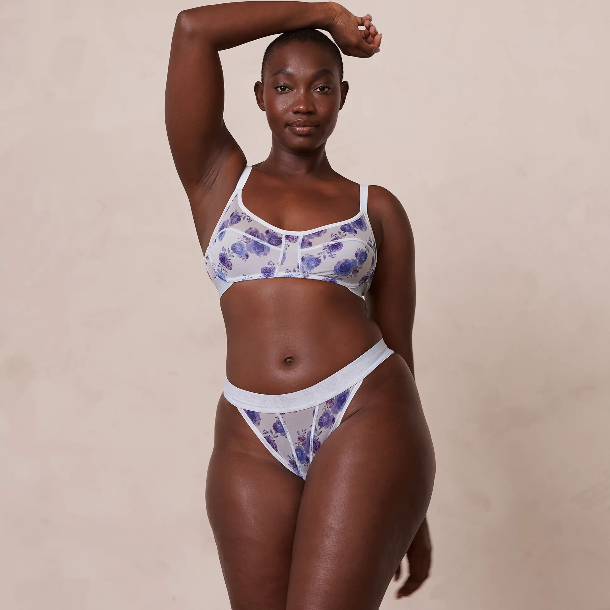 Floral Mesh Bra