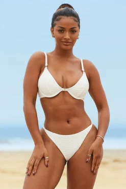 New York Textured Bikini Top