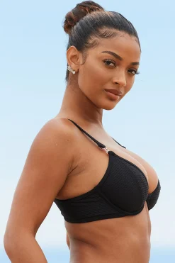 New York Textured Bikini Top