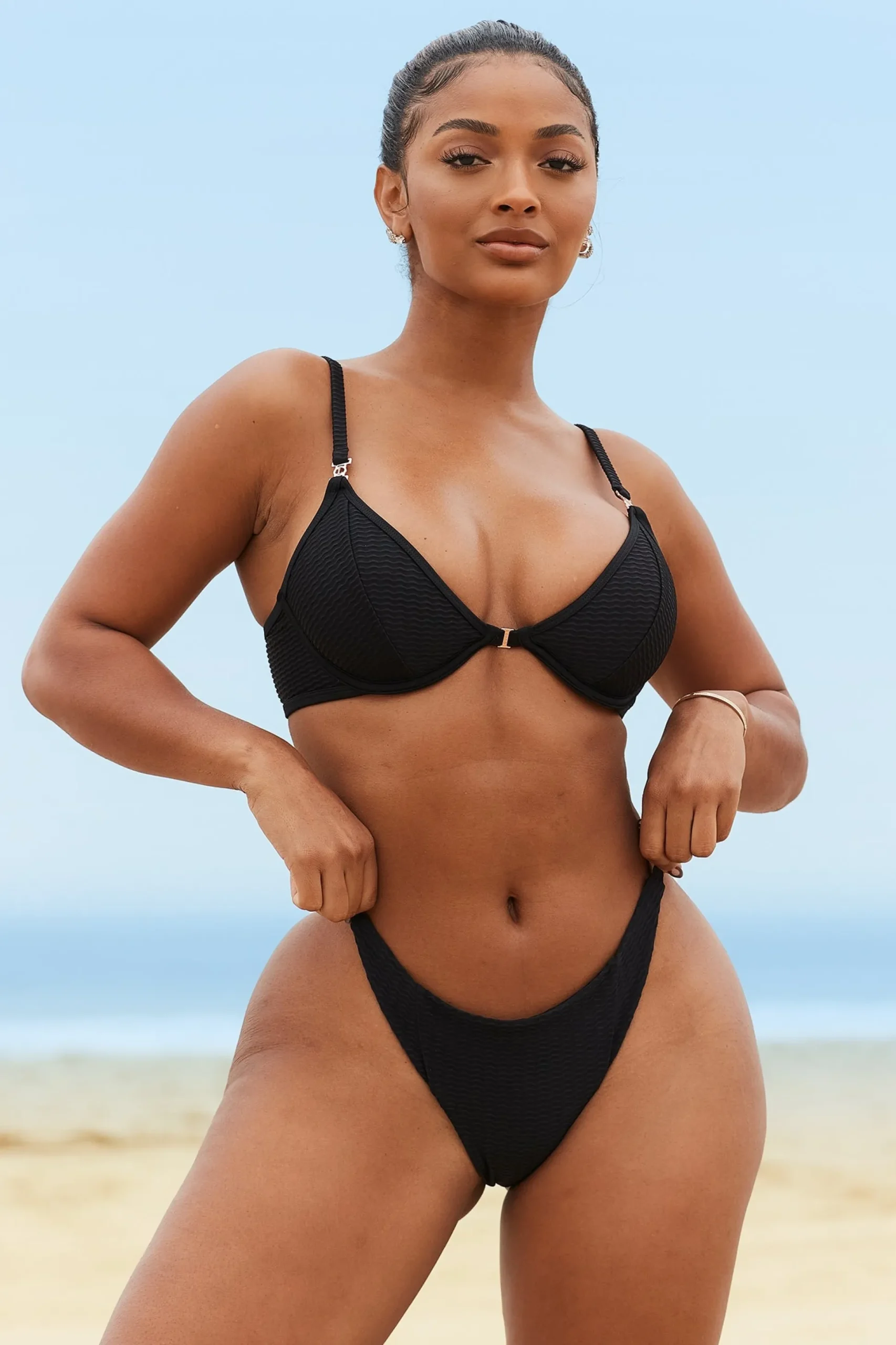New York Textured Bikini Top