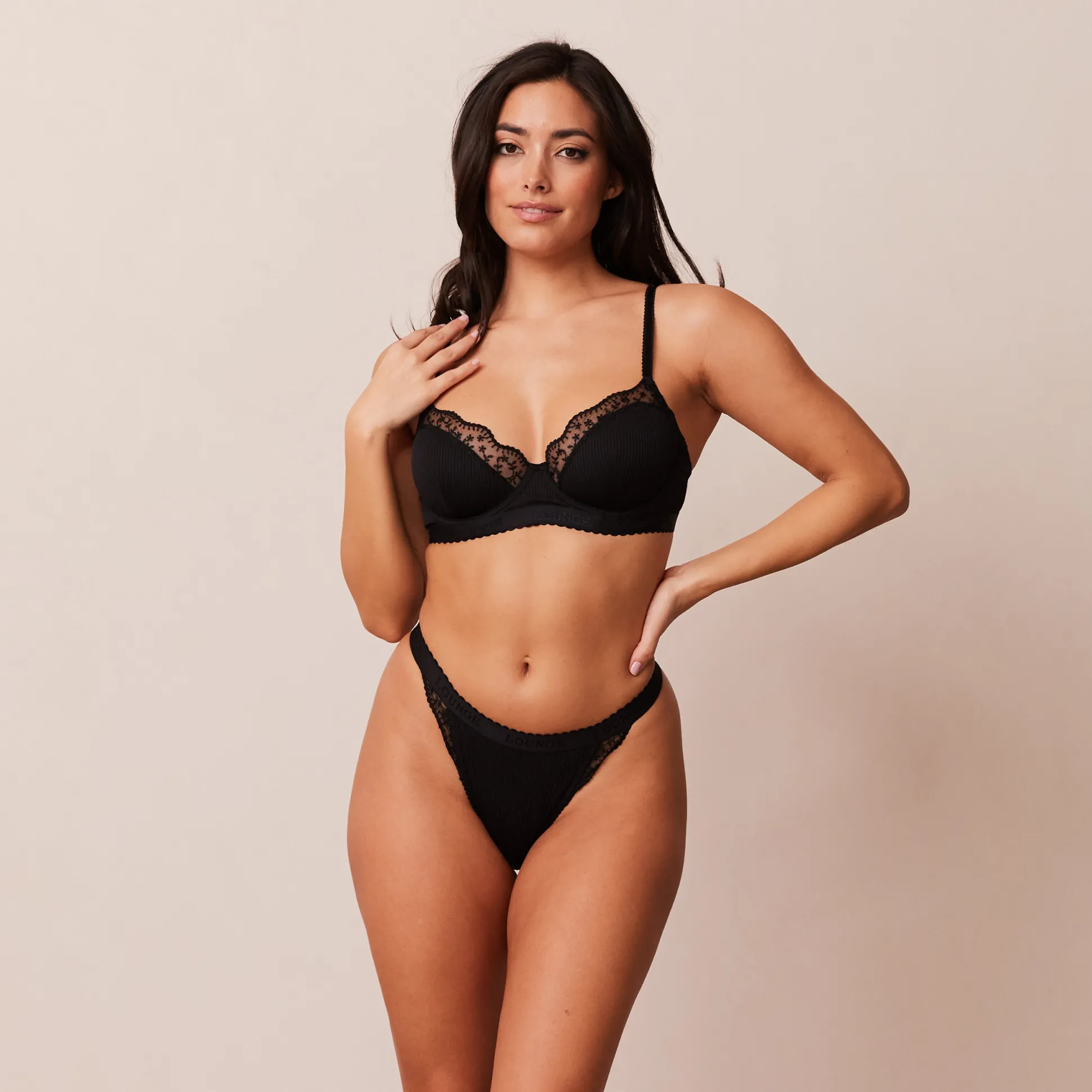Ribbed Balcony Bra