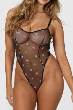 Sheer Floral Bodysuit