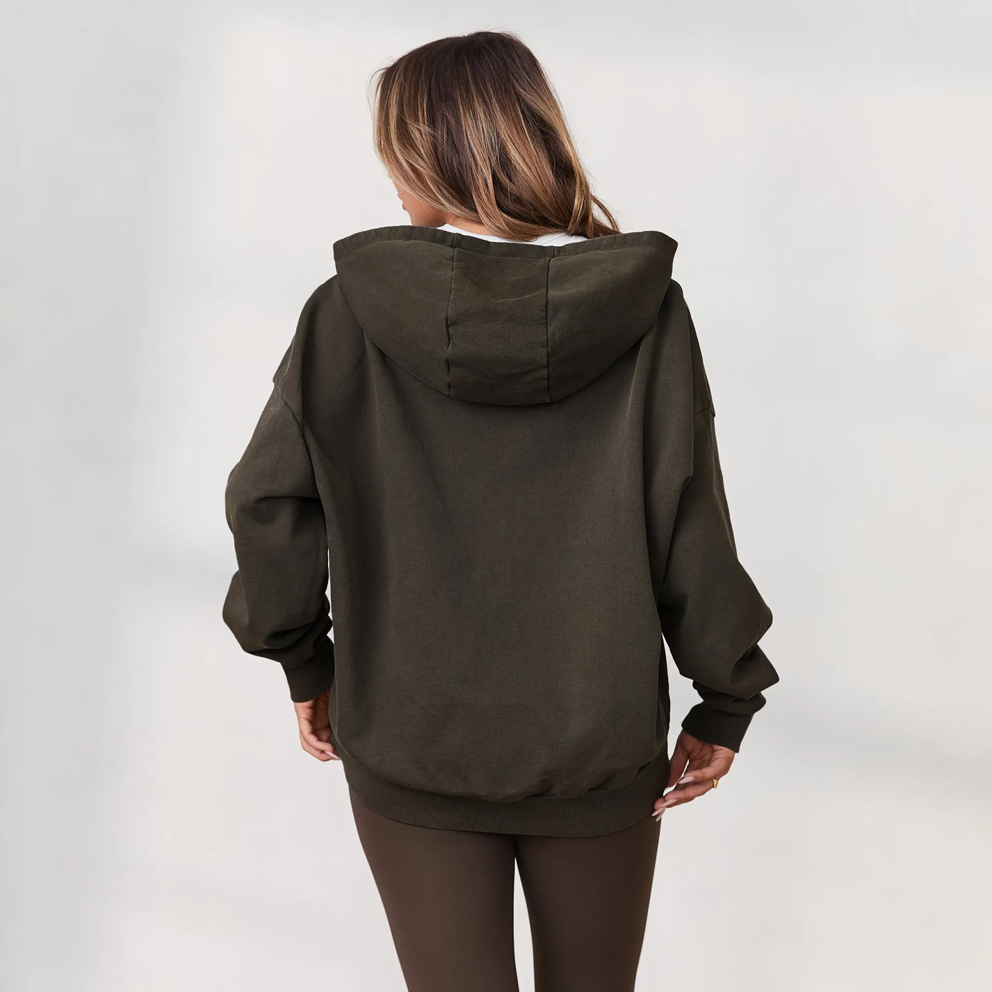 Signature Oversized Zip Up Hoodie