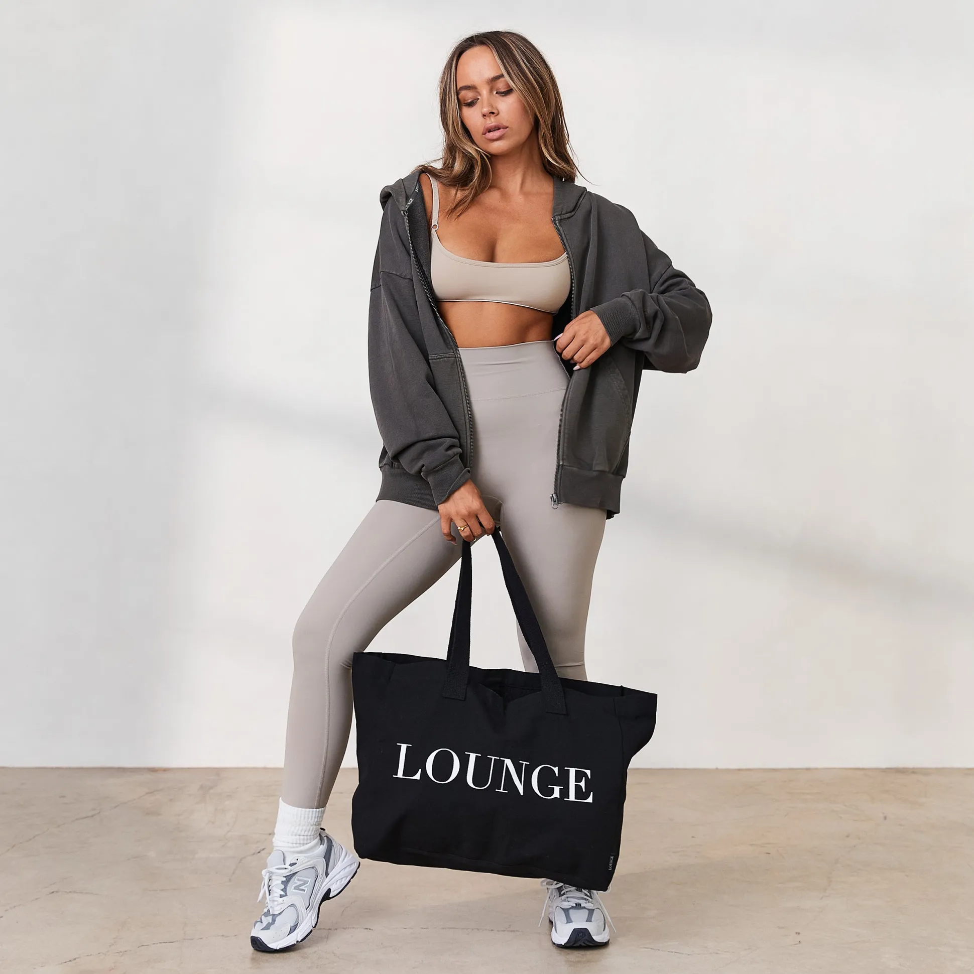 Signature Oversized Zip Up Hoodie