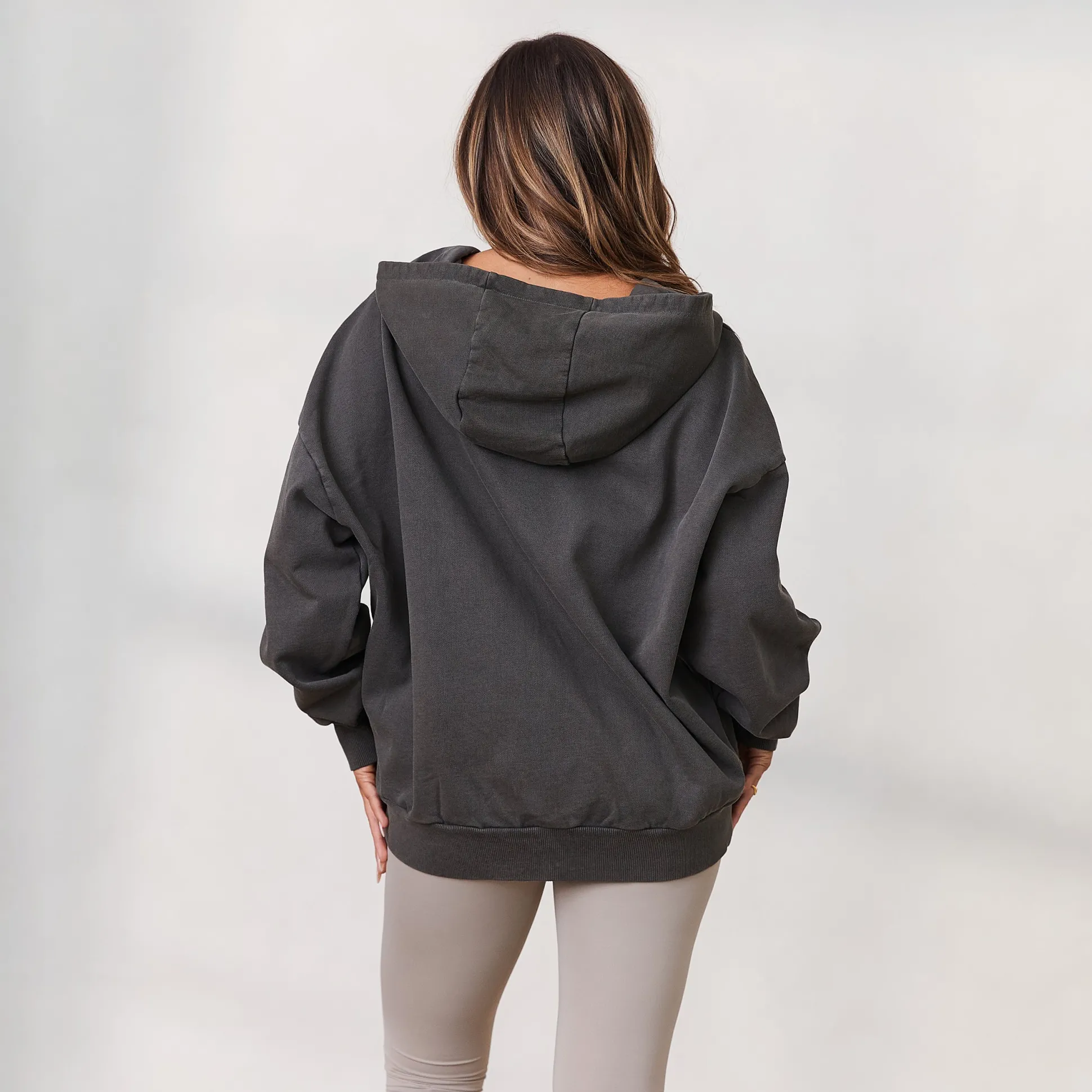 Signature Oversized Zip Up Hoodie
