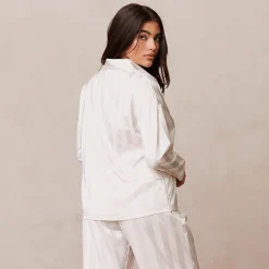 Striped Satin Pyjama Shirt