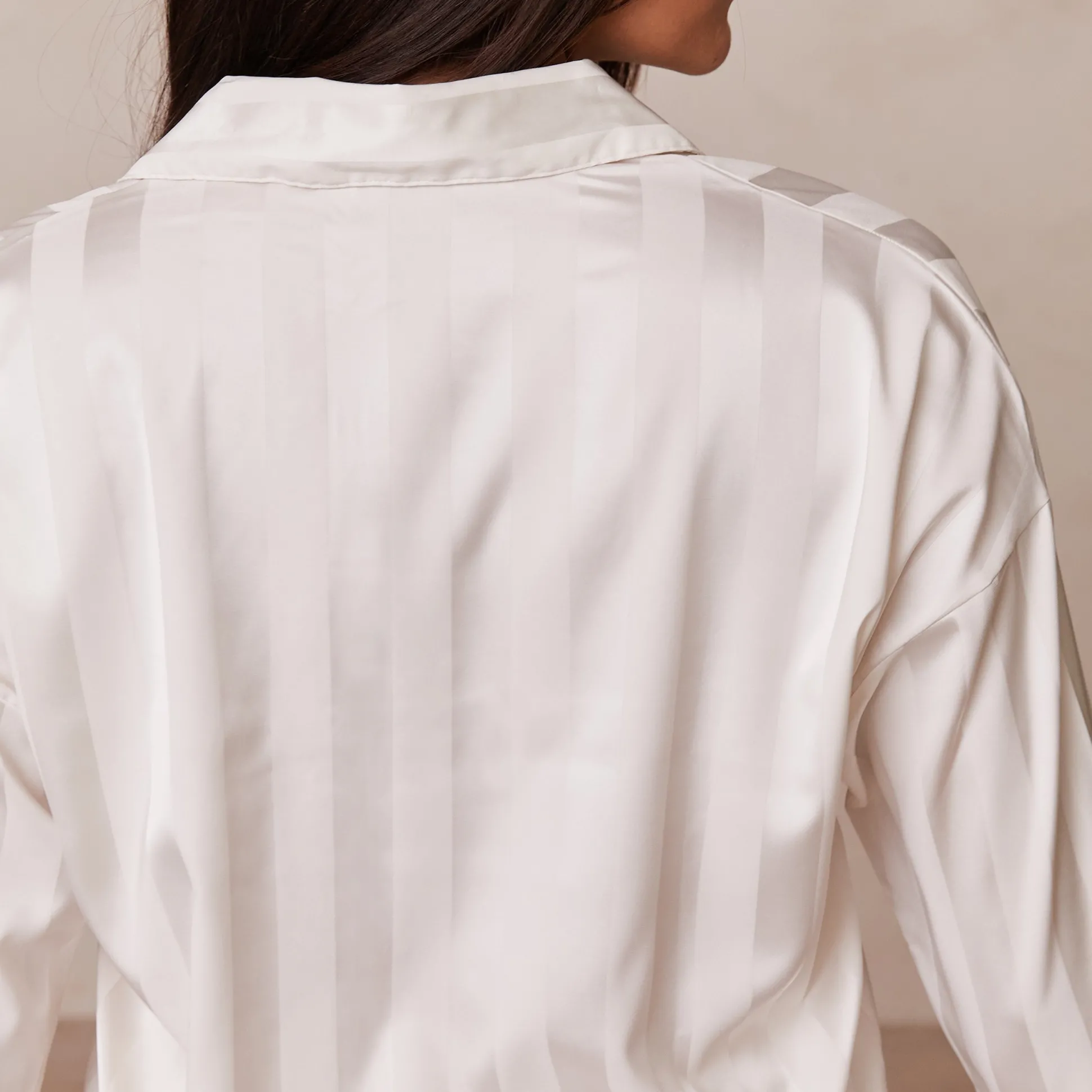 Striped Satin Pyjama Shirt