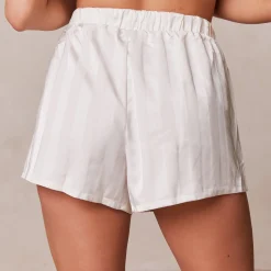 Striped Satin Pyjama Shorts