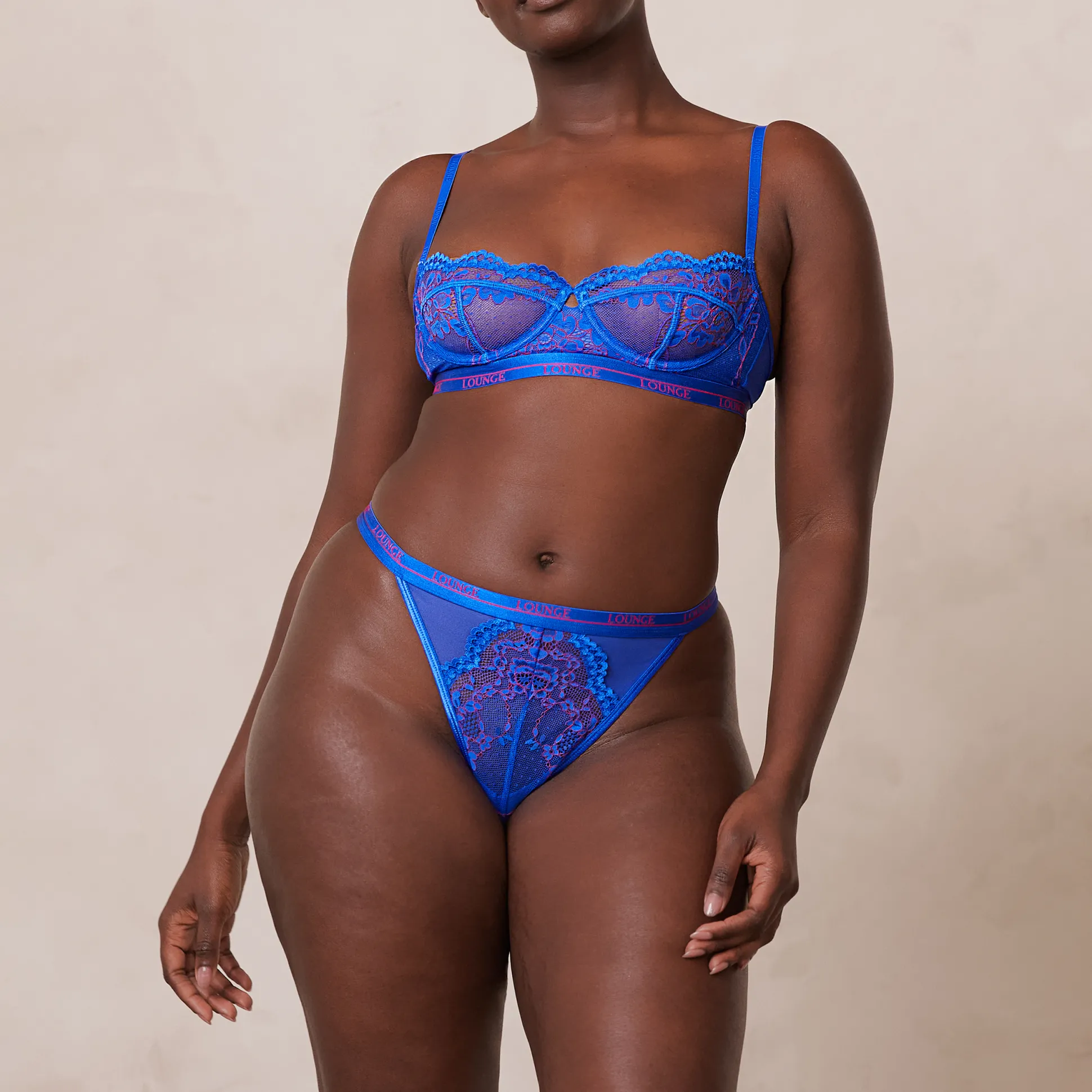 Two-Tone Blossom Balcony Bra