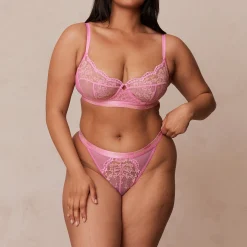 Two-Tone Blossom Balcony Bra